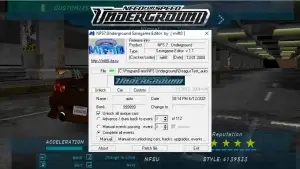 Need for Speed Underground Save Game Editor